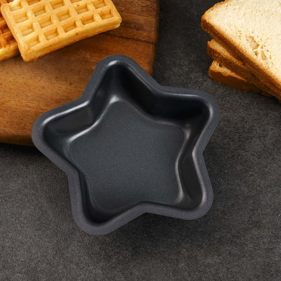4 Inch Fluted Tube Cake Pan, Nonstick Mini Mold, Carbon Steel Fluted Baking Cake Pans, Metal Round Pumpkin Heart Round Square Cartoon Pattern Shaped Mould for Muffin, Brownie, Pudding