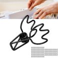 thumbnail image 4 of Clips De Carpeta, Abrazaderas De Papel, 100 Piezas, Forma De Corona De Cola Larga Hueca, Fuerza De Sujeción Fuerte De Dibujos Animados Lindos Para Oficina ANGGREK Negro, 4 of 8