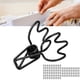 thumbnail image 4 of Clips De Carpeta, Abrazaderas De Papel, 100 Piezas, Forma De Corona De Cola Larga Hueca, Fuerza De Sujeción Fuerte De Dibujos Animados Lindos Para Oficina ANGGREK Negro, 4 of 8