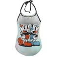 thumbnail image 2 of Cuphead Mugman Children's One-piece Swimwear Halterneck Swimsuit Summer Beach Girl's Bathing Suits Breathable Beachwear, 2 of 7