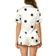 thumbnail image 3 of Conjuntos de pijama de satén para mujer INSPIRE CHIC, ropa de noche, camisetas con pantalones cortos, conjuntos de lounge XL blancos, 3 of 6