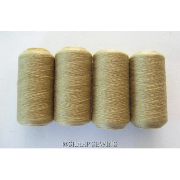 Teamwork DARK TAN #685 SPUN POLYESTER SERGER & QUILTING THREAD 4 TUBES 1000 YDS. EACH