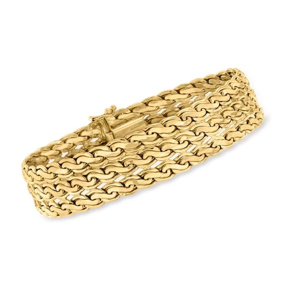 Ross-Simons 14kt Yellow Gold Cestina-Link Bracelet, Women's, Adult
