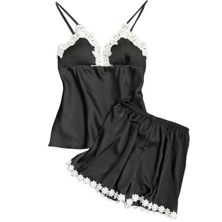 

Summer Savings Clearance 2022! Women Sexy Lace Lingerie Nightwear Underwear Babydoll Set Sleepwear Set Ladies Sexy Silk Suspender Shorts Pajamas Two Piece Set Chest Pad