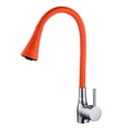 thumbnail image 1 of Kitchen Faucet Rotate Spring Rubber Deformation Faucets Mixer Tap Hot Cold Water Sink Kitchen Accessories Cardan Rotation (Orange 2 mo), 1 of 7