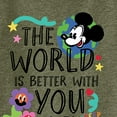 thumbnail image 3 of Disney - Mickey Mouse - The World Is Better With You In It - Juniors High Neck Tank Top, 3 of 5