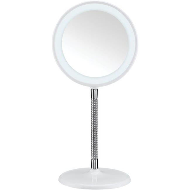 LED Flex Neck Mirror, White