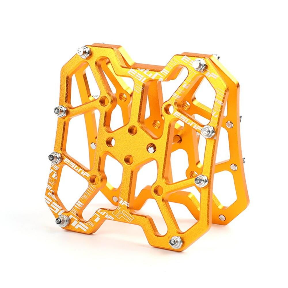 1Pair Balight Durable Clipless Pedal Classic Delicate Aluminum SPD KEO Bicycle Clipless Pedal Platform Adapters Cycling Accessories Golden