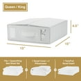 thumbnail image 2 of 6 Pack Bed Sheet Organizers, Foldable Linen Closet Organizers and Storage, Sheets Set Folder Keeper with Window, Queen/King Size, Off-White, 2 of 7