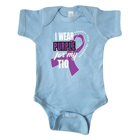 

Inktastic Chronic Pain I Wear Purple For My Tio Gift Baby Boy or Baby Girl Bodysuit