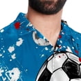 thumbnail image 5 of Football Men's Short Sleeve Hawaiian Poplin Shirt, Casual Printed Button Down Summer Beach Shirts - Unisex, 5 of 6