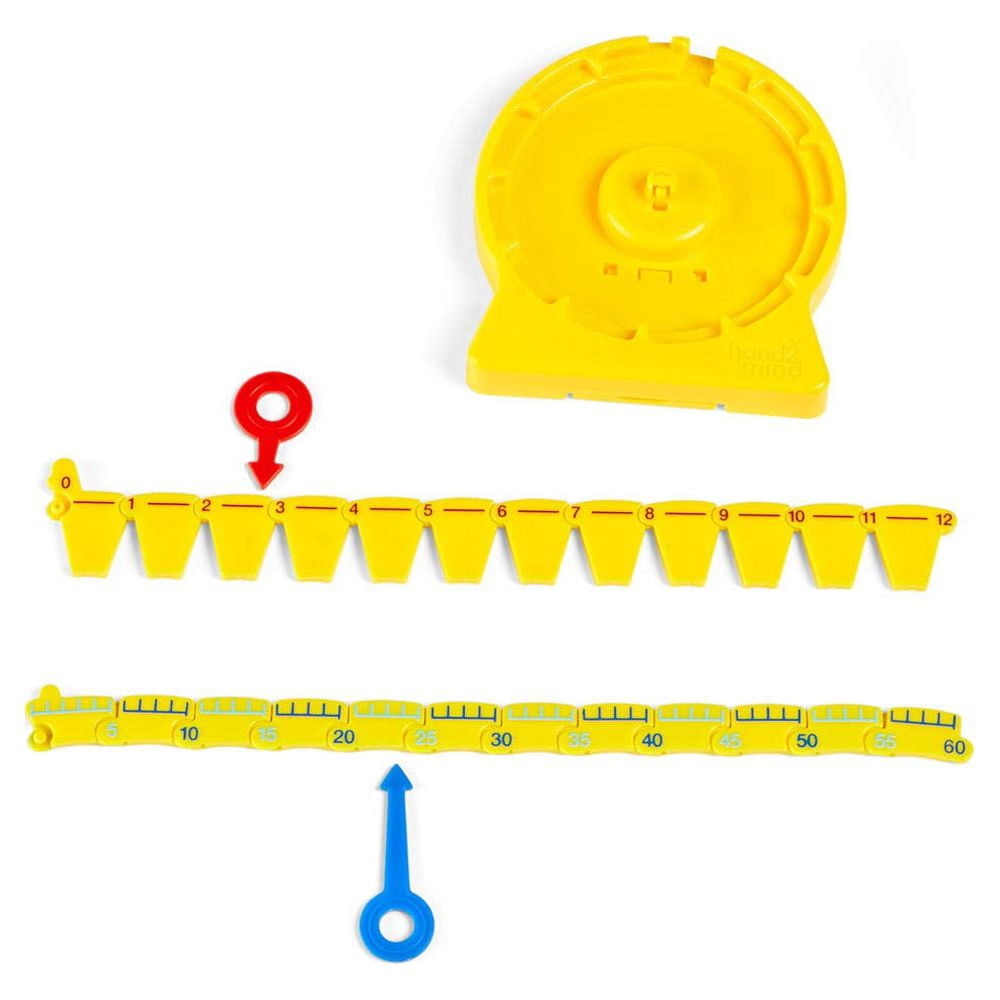 hand2mind NumberLine Clock, Math Clock for Telling Time, Mathematics & Counting Toy, (1 Pack)