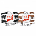 thumbnail image 1 of Japanese Character Expressions Tokyo Games Bracelet Hand Strap Leather Rope Wristband Double Set, 1 of 3