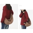 thumbnail image 4 of CoCopeaunts Vintage Hobo Bag for Women Men Corduroy Crossbody Shoulder Bag Large Capacity Crossbody Bags School Commuting Handbag, 4 of 7