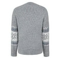 thumbnail image 4 of larppty Women's Fair Isle Crew Neck Sweater - Cozy Knit Pullover for Fall Winter（Grey，L）, 4 of 6