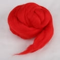 thumbnail image 5 of LYUMO Needle Felting Wool 55g Roving Spinning Sewing Trimming Handiwork Material Red, 5 of 7