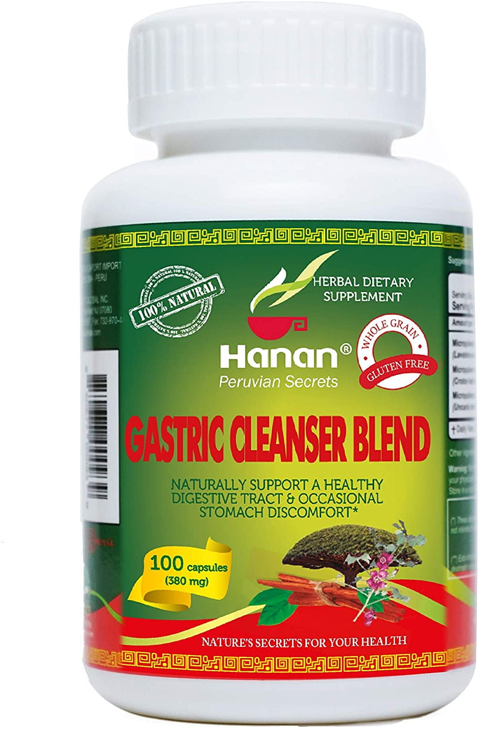 Hanan Gastrisan Gastric Cleanser Blend 100 Capsules Naturally Aids