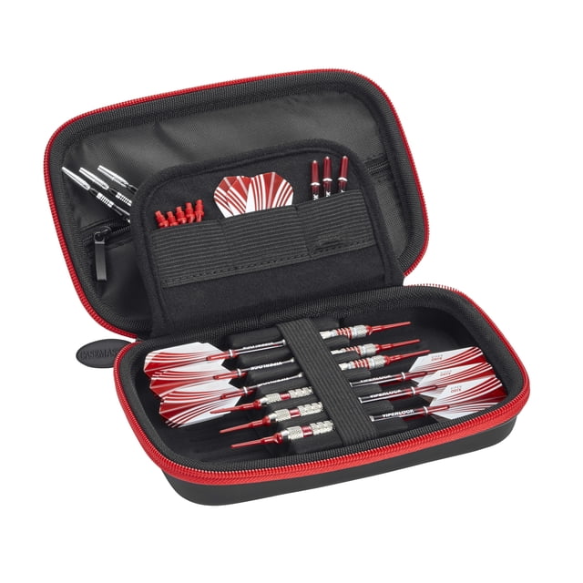 Casemaster 36-0602-02 Casemaster Sentinel Étui à Fléchettes avec Fermeture Éclair Rouge