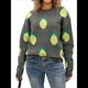 thumbnail image 2 of Suéter Holgado de Punto con Cuello Redondo y Larga para Mujer, Otoño e Invierno 2025 Gris Oscuro M, 2 of 9