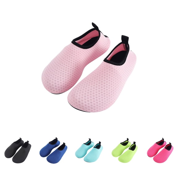 Water Shoes for Women Men, Quick-Dry Barefoot Swim Shoes with Non-Slip Rubber Sole, Lightweight Slip-On Beach Pool Shoes for Kayaking Boating River Shower Yoga Travel