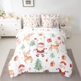 thumbnail image 2 of jejeloiu Kawaii Santa Claus Twin Bedding Sets 7-Piece,Merry Christmas Bedding Comforter Set,Xmas Reindeer Gifts Sheet Sets For Children,Lightweight Room Decor Reversible, 2 of 8