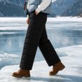 thumbnail image 5 of Women's Warm Insulated Quilted Winter Pants Fleece Lined Water Resistant Snow Pants Elastic High Waist with Pockets Outdoor Hiking Ski Bottoms Black, 5 of 8