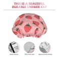 thumbnail image 5 of Kdxio Strawberries Print Shower Cap for Women,Elastic and Reusable,Double Waterproof Layers Bathing Hat, 5 of 9