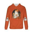 thumbnail image 5 of Enjoytime Halloween Mens Oversized Sweatshirt Printed Long Sleeve Pullover Hoodies with Drawstring Fashion Casual Party Hoodie Orange XXXL, 5 of 5