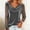 *Gray, variant on Women's Chiffon Velvet Trim Silver Foil Mesh Long Sleeve Draped Cowl Neck Top Purple,Womens Plus S