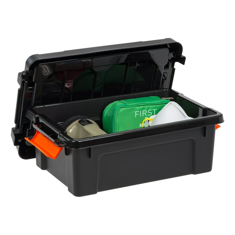 Plano Sportsman's Trunk, Black, 68-Quart Lockable Plastic Storage Box 