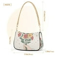 thumbnail image 3 of FORMRS Womens Shoulder Bag with Chain Strap Clutch Purse Cute Tote Handbag, Beige Cute Flower, 3 of 7