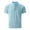 Light Blue, variant on hotojiny Golf Shirts for Men Casual Short Sleeve Breathable Pique Henley T Shirts Classic Collarless Button Work Shirts for Men