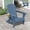 Blue, variant on SERWALL Outdoor Adjustable Folding HDPE Adirondack Chairs Set of 2 with Cup Holder, Gray