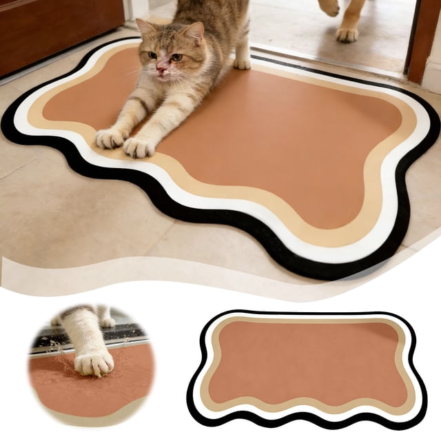 Tong Feeding Area Mat For Cats Slip Feeding Pad For Kitchen And Floor Easy To Clean Cat Litter Pad Alternative