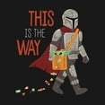 thumbnail image 2 of Girl's Star Wars: The Mandalorian Halloween Grogu This is the Way  Graphic Tee Black Large, 2 of 4