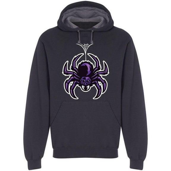 Mascot Spider Hanging On Web Hoodie Men -Image by Shutterstock, Male 3X-Large