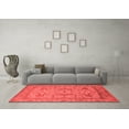 thumbnail image 3 of Ahgly Company Indoor Square Oriental Red Industrial Area Rugs, 3' Square, 3 of 4