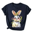 thumbnail image 4 of PVCS Womens Tops Easter Women's Printed Short Sleeved Round Neck Shirt, 4 of 4