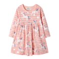 thumbnail image 1 of Vestido casual de fiesta de manga larga para niña con estampado de dibujos animados FreeLu, 1 of 7
