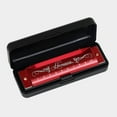 thumbnail image 4 of OULII Harmonica pour Débutants Instrument de Musique en Métal Rouge pour Étudiants et Adultes Usage à Domicile, 4 of 8