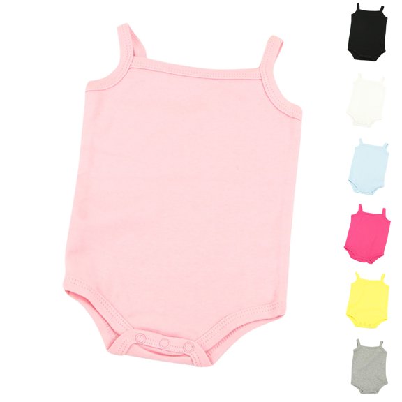 Asxite Toddler Romper Solid Ribbed Sleeveless Bodysuit Casual Breathable Airy Soft Summer 0-24M
