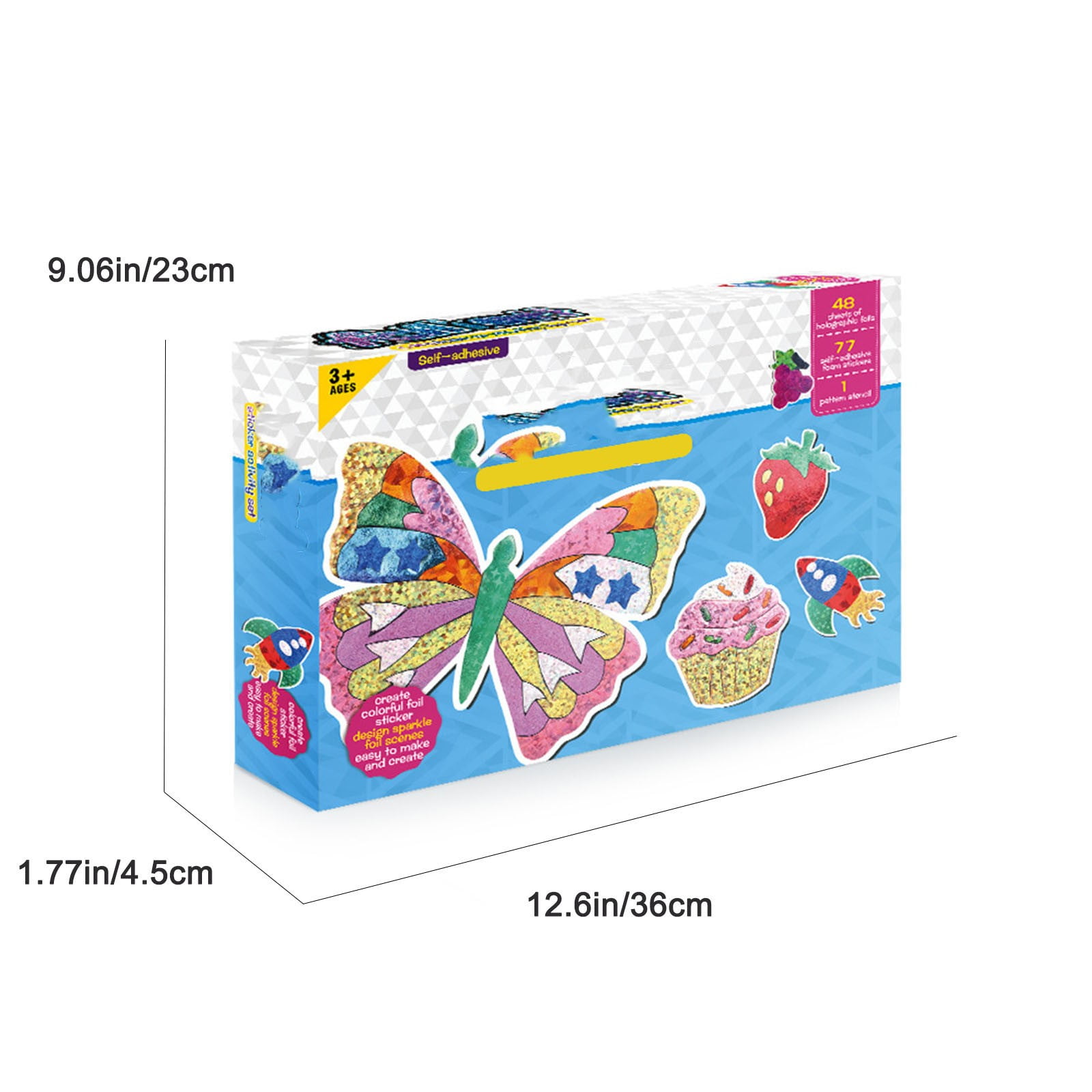 YUNAFFT Foil Art Kit for Kids - Foils Fun Craft Kits & Supplies, Foil Foam Stickers Art Craft Activity, Creative Activity Birthday Christmas Gift Travel Toys