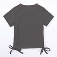 thumbnail image 4 of Tiijoy Girls Short Sleeve Crewneck T-Shirt Summer Casual Solid Side-Tie Tshirt, Sizes 2-13, 4 of 4