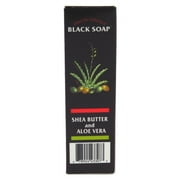 Madina African Black Soap Shea Butter and Aloe Vera, 3.5 oz