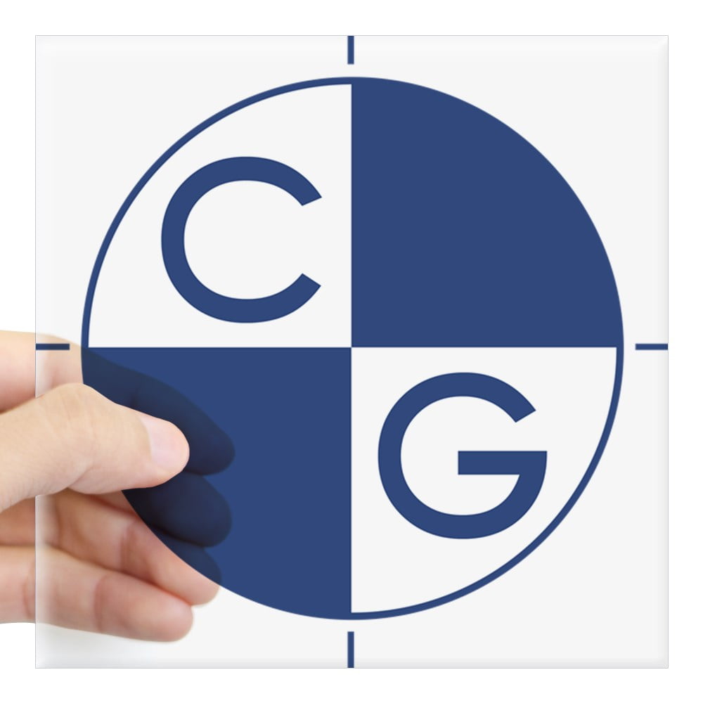 CafePress - Center Of Gravity Sticker - Square Sticker 3" x 3