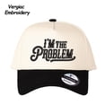 thumbnail image 2 of I'm THE Problem Letter Embroidered Color Block Trucker Hat Unisex Adjustable Cotton Breathable Fashion Cap for Travel Daily Wear, 2 of 6