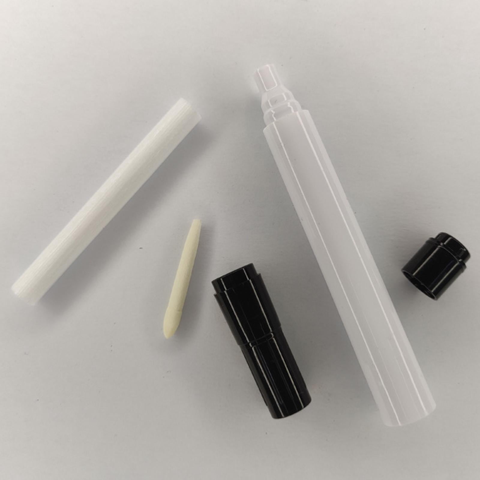 QccHieUs 5x Empty Refillable Pen Touch up Paint 1mm Whiteboard Pen Transparent Penholder White Rod Oblique