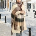 thumbnail image 2 of Yuanlong Winter Scarves Block Color Print Long Big Warm Fringed Shawls Wraps Warm soft Capes Lady Plaid Blanket Scarf, 2 of 3