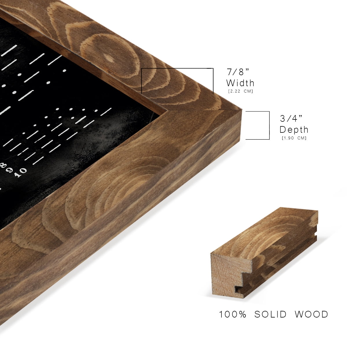 Morse Code Chart - Framed Print w/glass - Walnut
