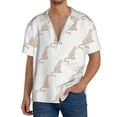 thumbnail image 3 of Wukai Leopard Print Men's Casual Short-Sleeve Button Down Shirt - Lightweight Summer Dress Shirt for Daily Wear-, 3 of 7